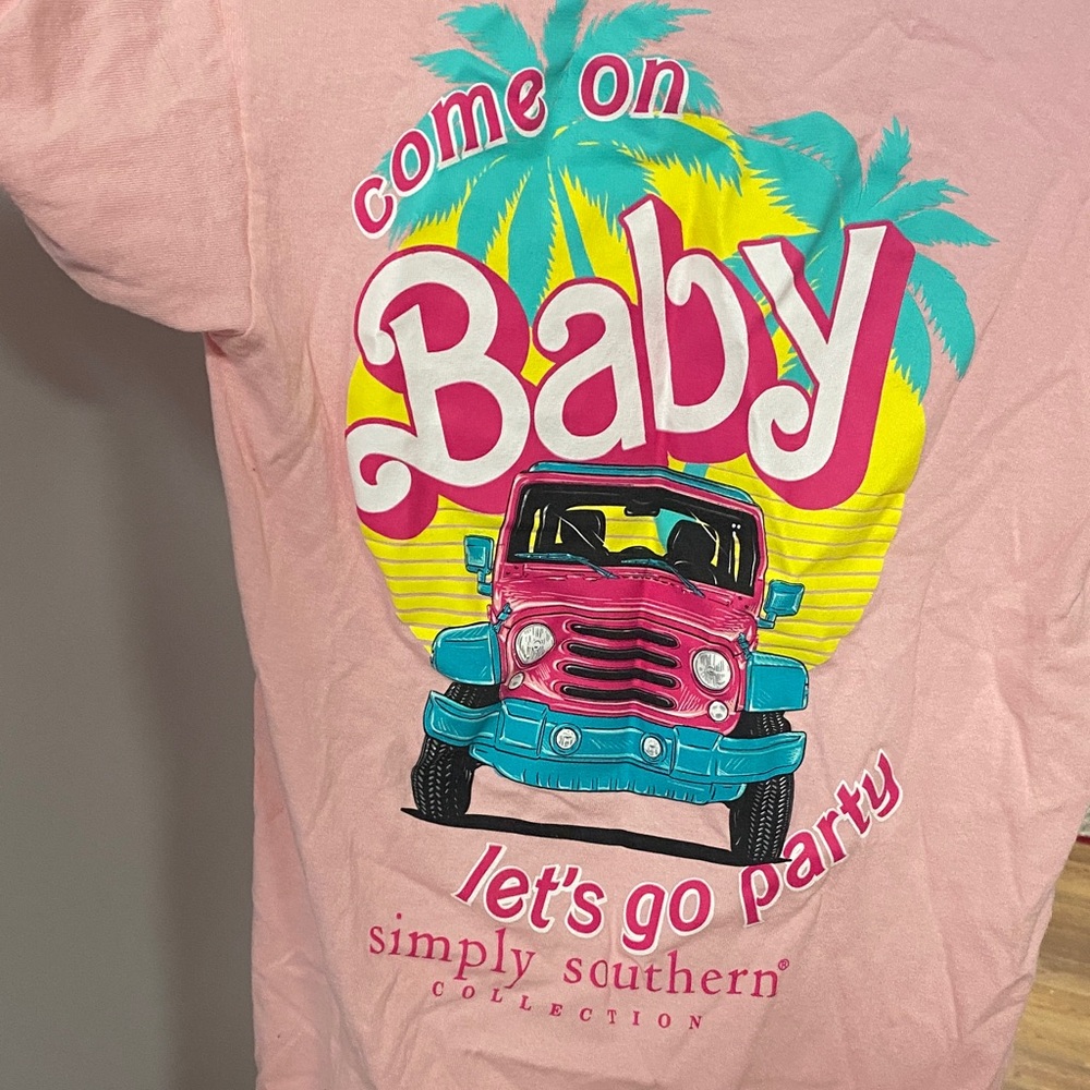 Simply Southern Pink and Yellow Kids T-Shirt
